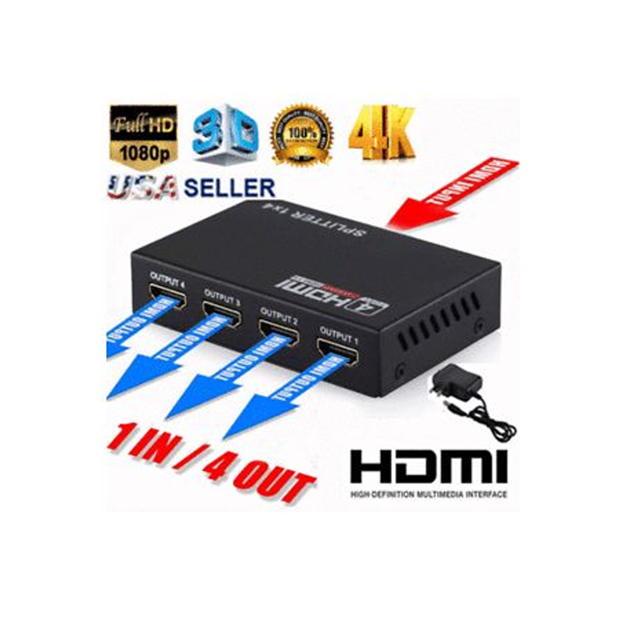 Splitter Hdmi 4 Ports Full HD