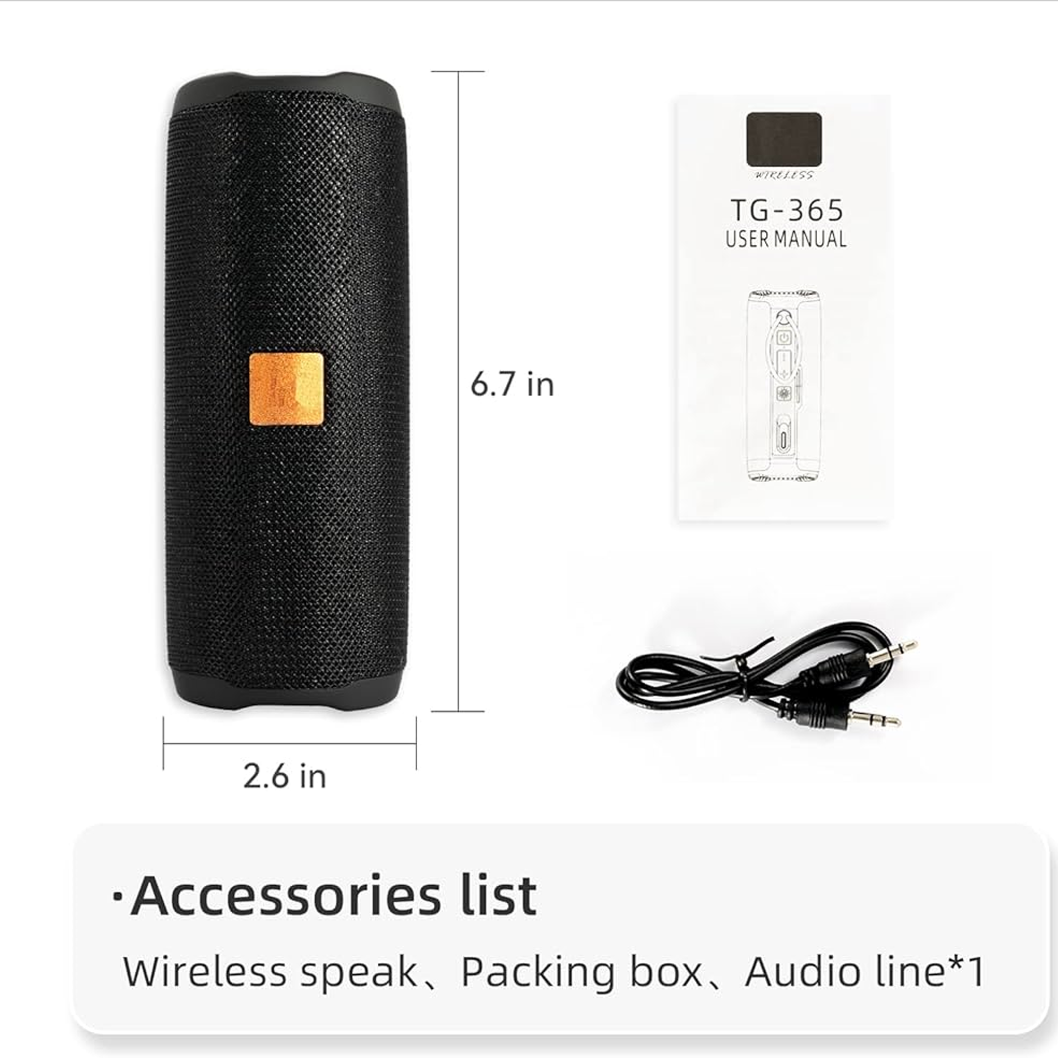 Haut-parleur Bluetooth Portable T&amp;g Tg365