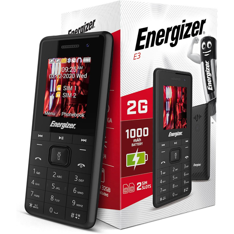 T&eacute;l&eacute;phone portable Energizer E3 Noir