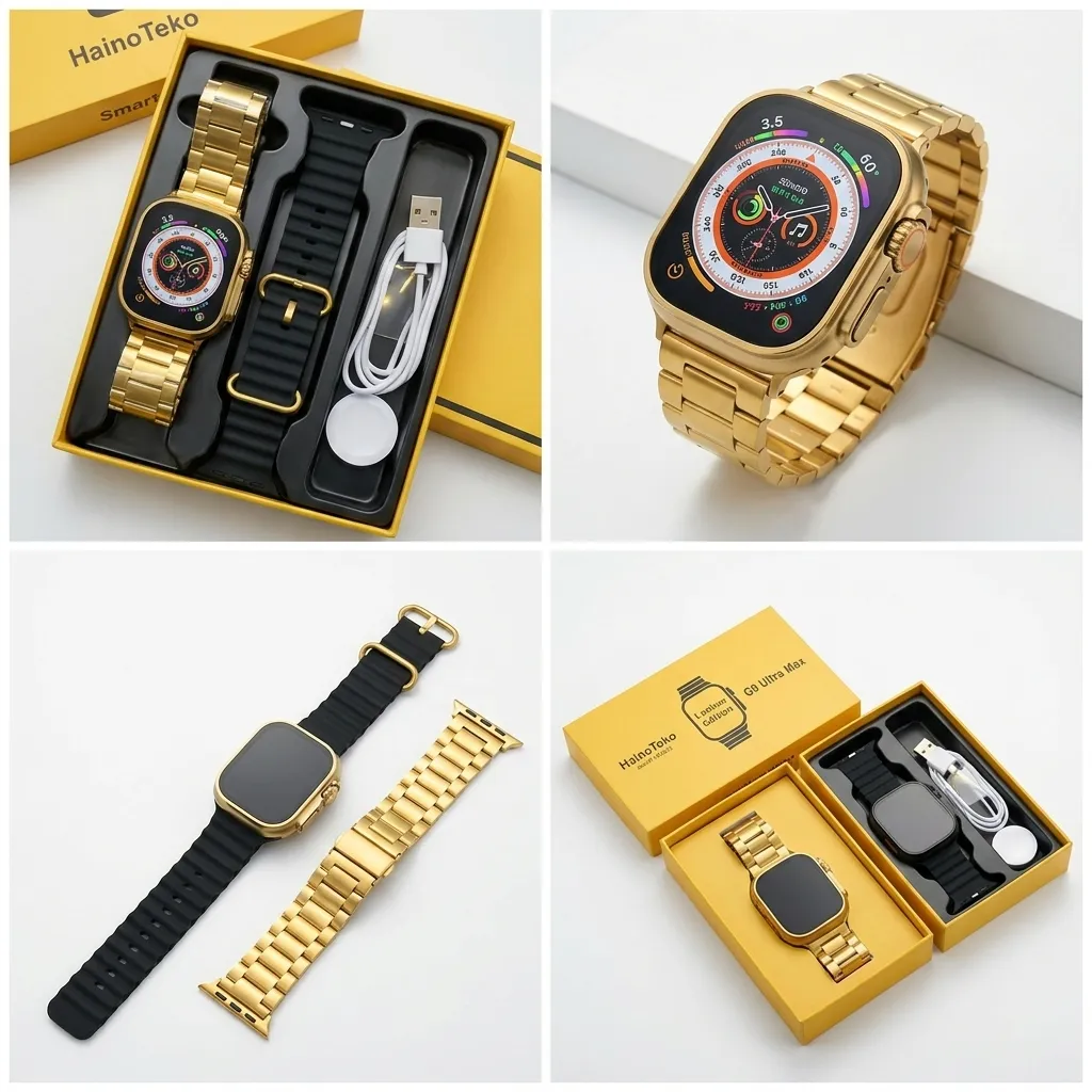 Smartwatch Haino Teko G9 Max Ultra Gold Appel Bluetooth Tunisie
