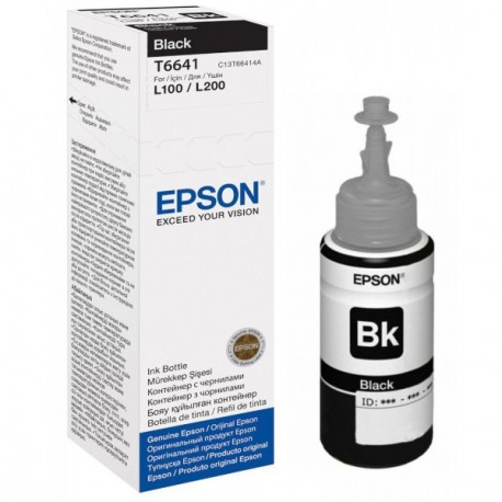 Bouteille D'encre Adaptable Epson Pour L200/l800 / 70ml / Noir