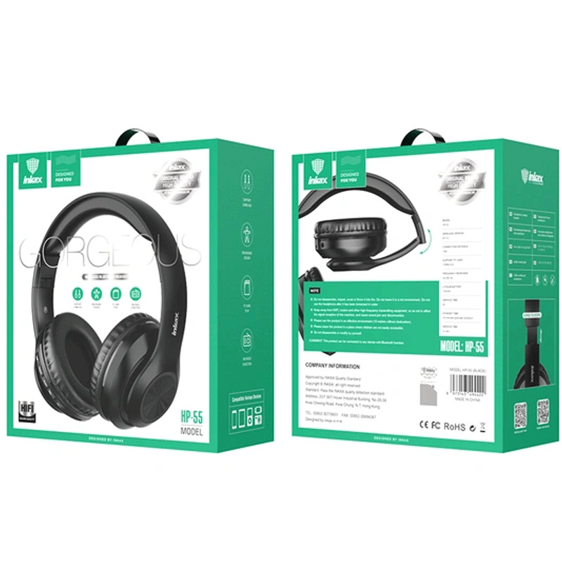 Casque Bluetooth Inkax Hp-55 Noir