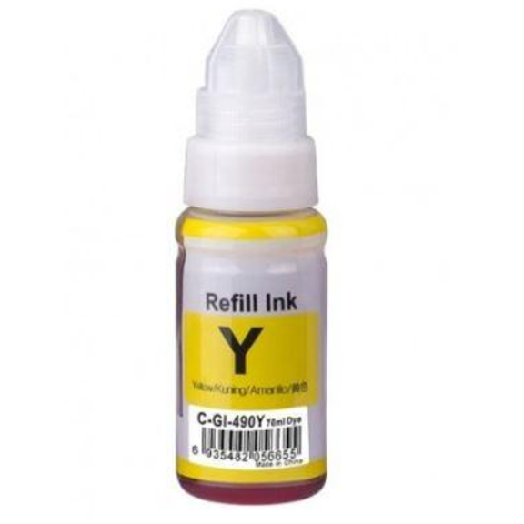 Bouteille D'encre Adaptable Canon GI-490 Jaune