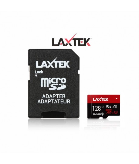 Carte M&eacute;moire Laxtek 128gb Class 10 Avec Adaptateur