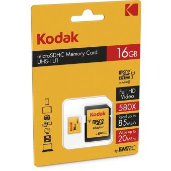 Kodak Microsdhc 16gb Class10 U1 + Adapter