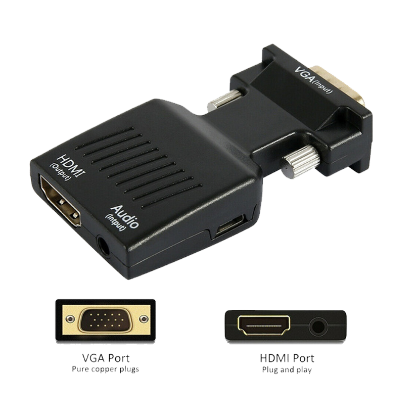 Vga To Hdmi Converter With Audio Full Hd