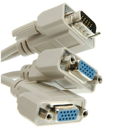 Vcom Cable Vga Splitter Hd15 M - 2xhd15 F - Cg021-0.2m