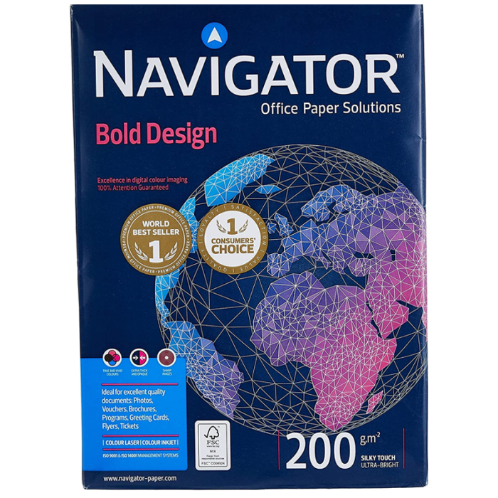 Rame Papier Navigator A4 200g/m²/150F