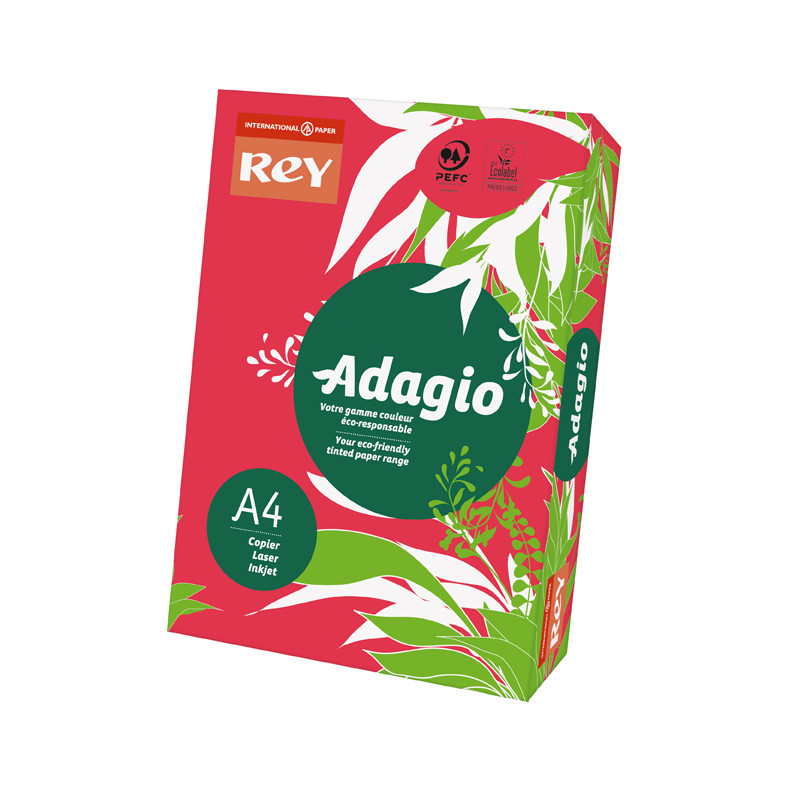 Rame Papier Rey Adagio Rouge/500 F A4/80gr