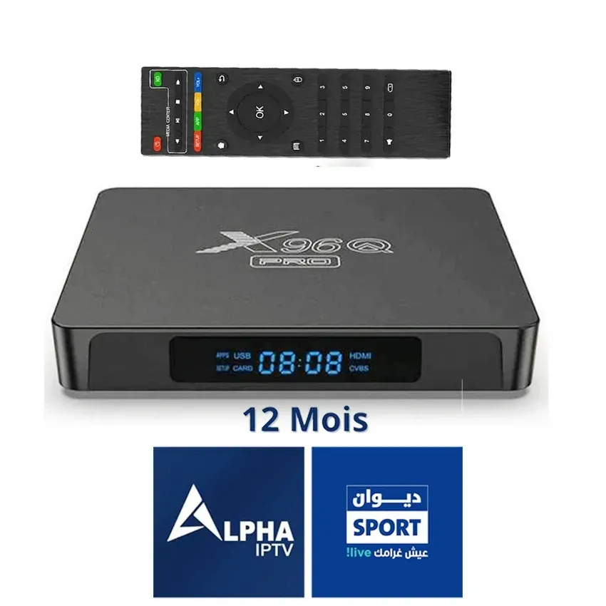 X96Q Pro 2Go 16Go + IPTV 12 Mois ALPHA Tunisie &ndash; Box Android 4K