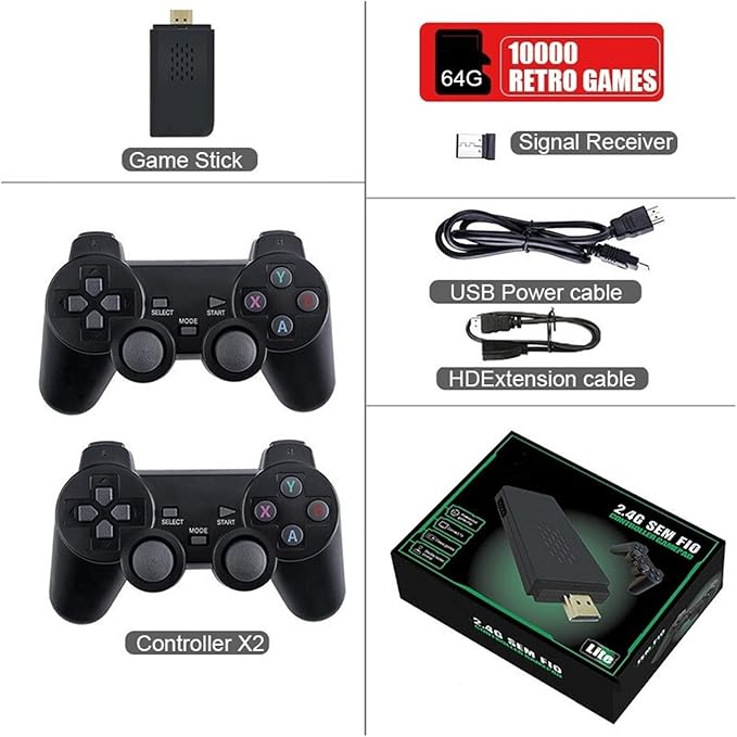 Console De Jeu Vid&eacute;o Avec Manette Sans Fil