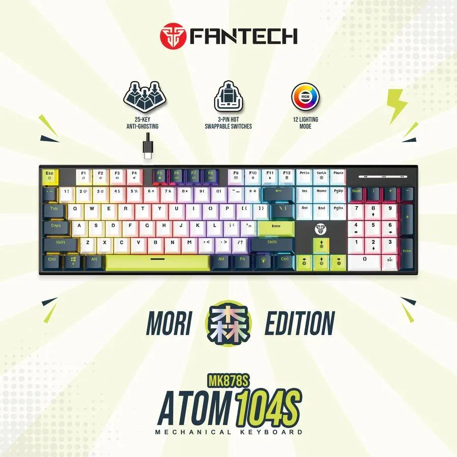 Clavier M&eacute;canique Fantech ATOM104S