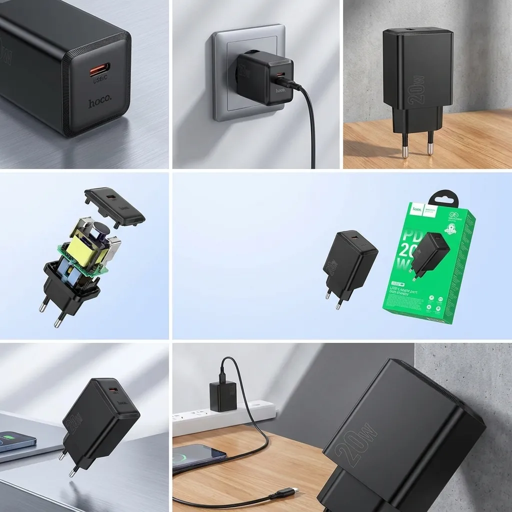 Chargeur HOCO N68 20W | USB-C Charge Rapide