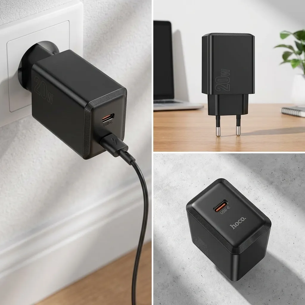 Chargeur HOCO N68 20W | USB-C Charge Rapide