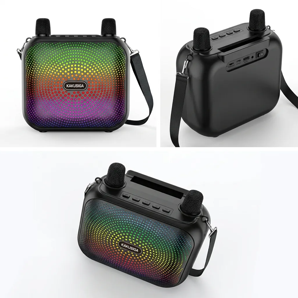 Kakusiga 8 Pouces Haut-Parleur Bluetooth | Enceinte Karaoke