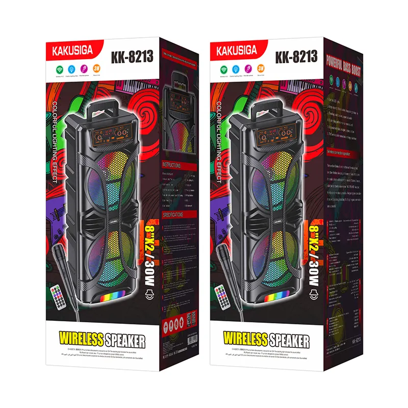 Haut-Parleur Bluetooth Kaku KK-8213 avec Micro &amp; RGB