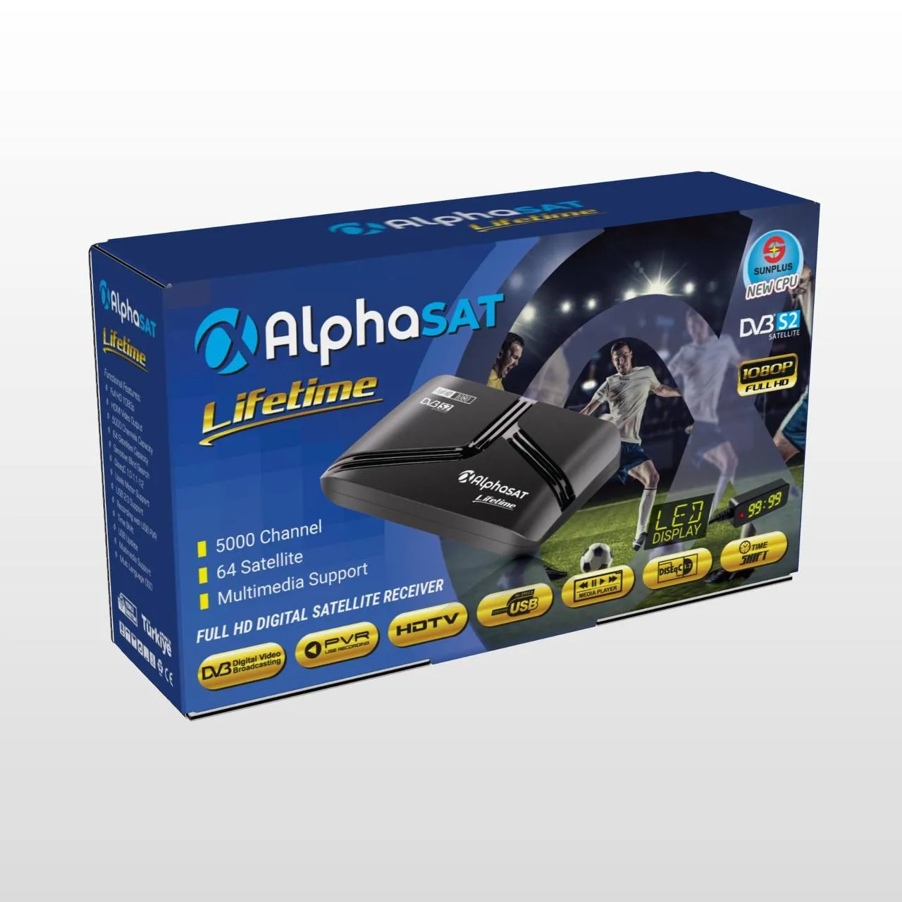 Alphasat Lifetime WiFi Tunisie – Récepteur Full HD