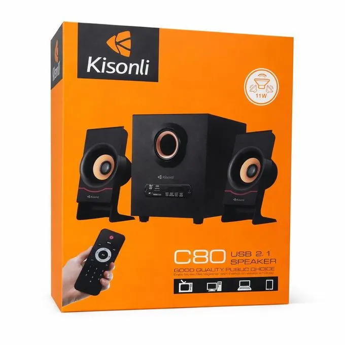 Kisonli C80 Haut-Parleur 2.1 Bluetooth 11W