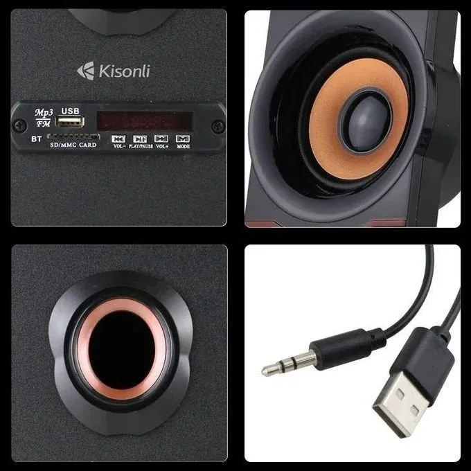 Kisonli C80 Haut-Parleur 2.1 Bluetooth 11W