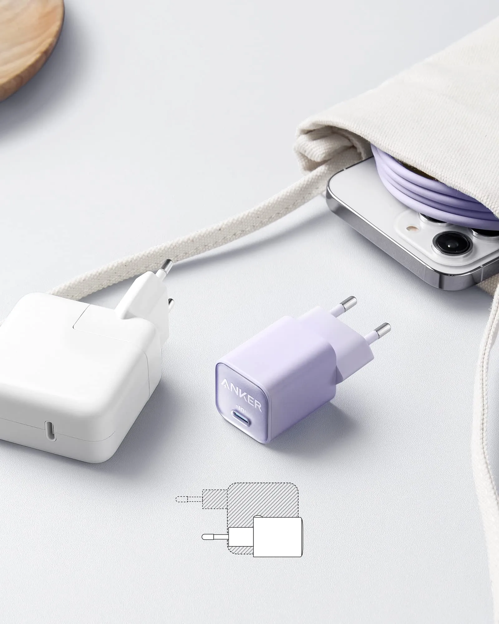 Anker 511 Nano 3 30W A2147 Tunisie &ndash; Chargeur USB-C GaN