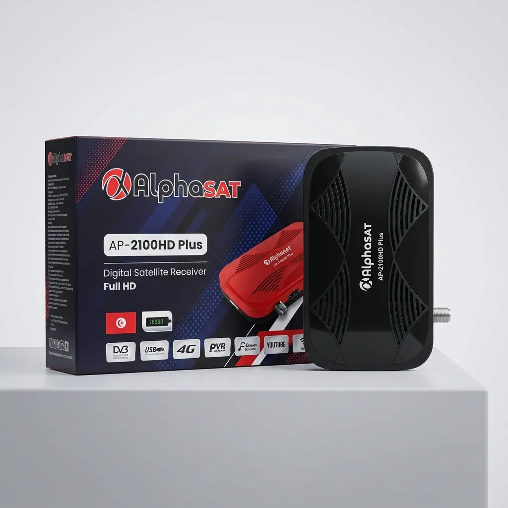 AlphaSat AP-2100HD Plus + 12 Mois Nova IPTV &amp; Apollo | OffiPro